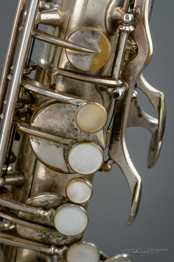 SELMER Super Balanced Action SBA Tenor Saxophone 1947 versilbert silver plated 34xxx detail