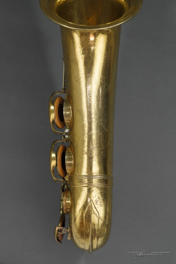 **Vorrätig** 1937er SELMER Balanced Action Tenorsaxophon, #23569, vergoldeter S-Bogen