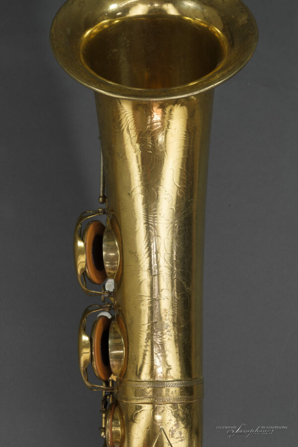 **Vorrätig** 1937er SELMER Balanced Action Tenorsaxophon, #23569, vergoldeter S-Bogen