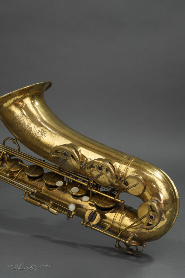 **Vorrätig** 1937er SELMER Balanced Action Tenorsaxophon, #23569, vergoldeter S-Bogen