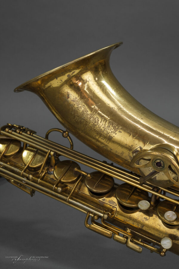 **Vorrätig** 1937er SELMER Balanced Action Tenorsaxophon, #23569, vergoldeter S-Bogen