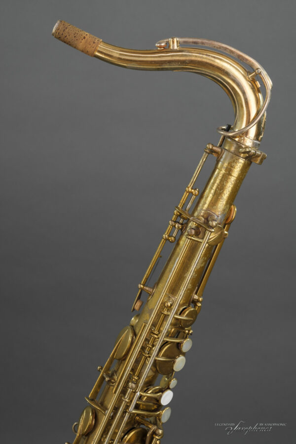 **Vorrätig** 1937er SELMER Balanced Action Tenorsaxophon, #23569, vergoldeter S-Bogen