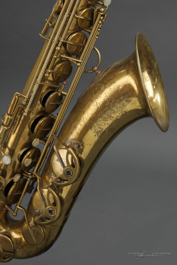 **Vorrätig** 1937er SELMER Balanced Action Tenorsaxophon, #23569, vergoldeter S-Bogen