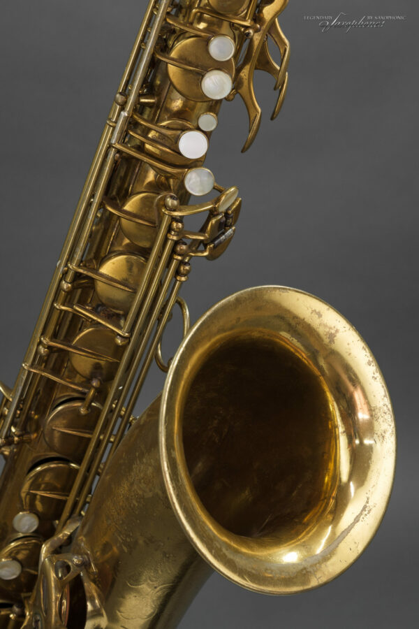 **Vorrätig** 1937er SELMER Balanced Action Tenorsaxophon, #23569, vergoldeter S-Bogen