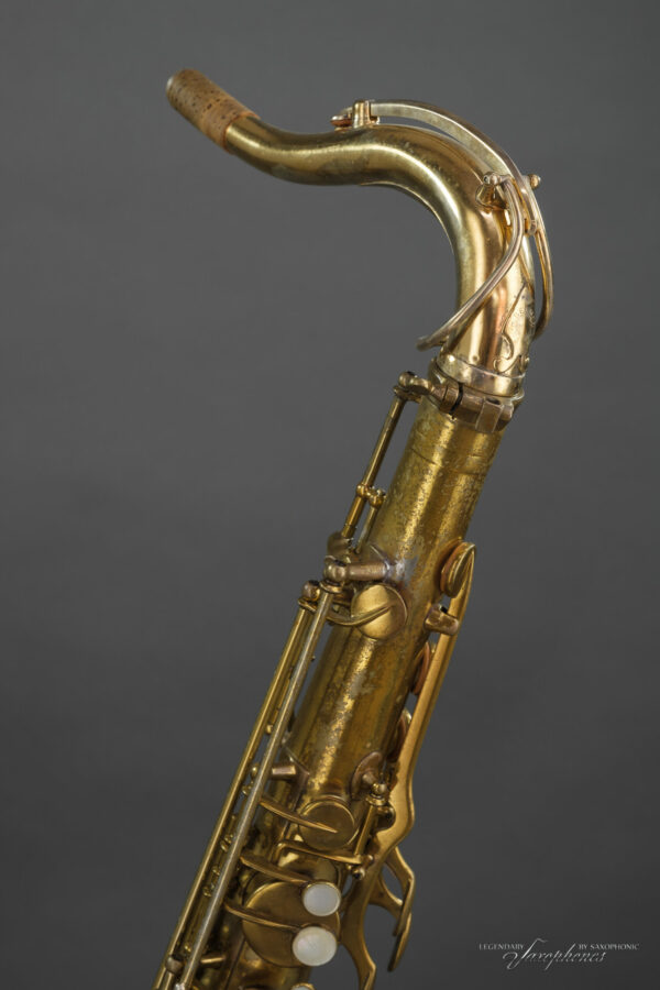 **Vorrätig** 1937er SELMER Balanced Action Tenorsaxophon, #23569, vergoldeter S-Bogen