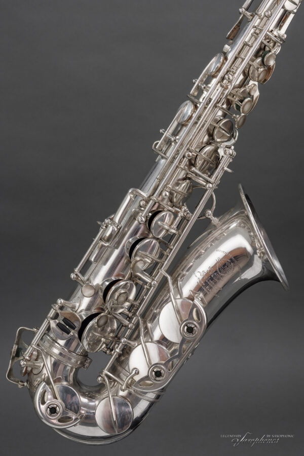 37XXX Versilbertes SELMER Super (Balanced) Action Altsaxophon von 1949, Gravur, 37736