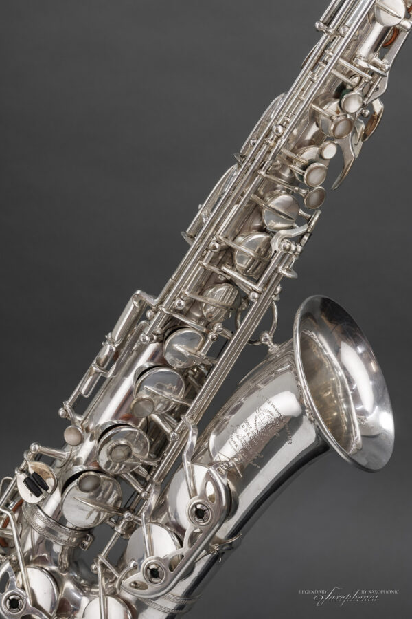 37XXX Versilbertes SELMER Super (Balanced) Action Altsaxophon von 1949, Gravur, 37736