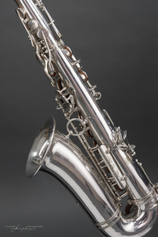 37XXX Versilbertes SELMER Super (Balanced) Action Altsaxophon von 1949, Gravur, 37736