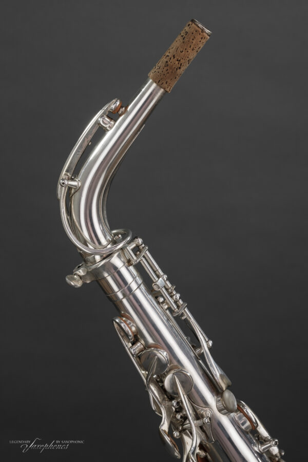 37XXX Versilbertes SELMER Super (Balanced) Action Altsaxophon von 1949, Gravur, 37736